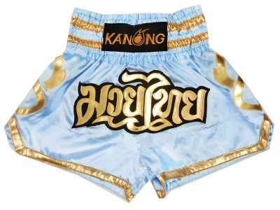 Kanong Muay Thai kickboks broekje kind : KNS-121-Lichtblauw-K