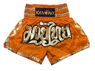 Kanong Muay Thai kickboks broekje kind : KNS-121-Oranje-K