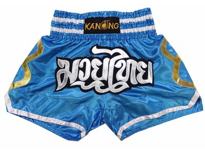 Kanong Muay Thai kickboks broekje kind : KNS-143-Hemelsblauw-K