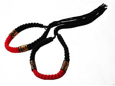 Prajead Muay Thai Armbanden : Thaise stijl-Zwart-Rood