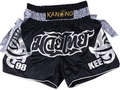 Muay Thai broek Ontwerpen dames : KNSCUST-1238 Zwart