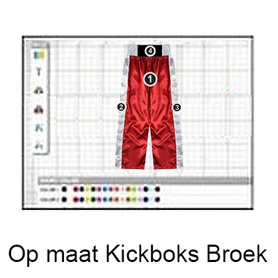 Kickboksbroek geborduurde naam